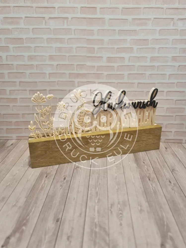 3D-Druck Herzlichen Glückwunsch rubon