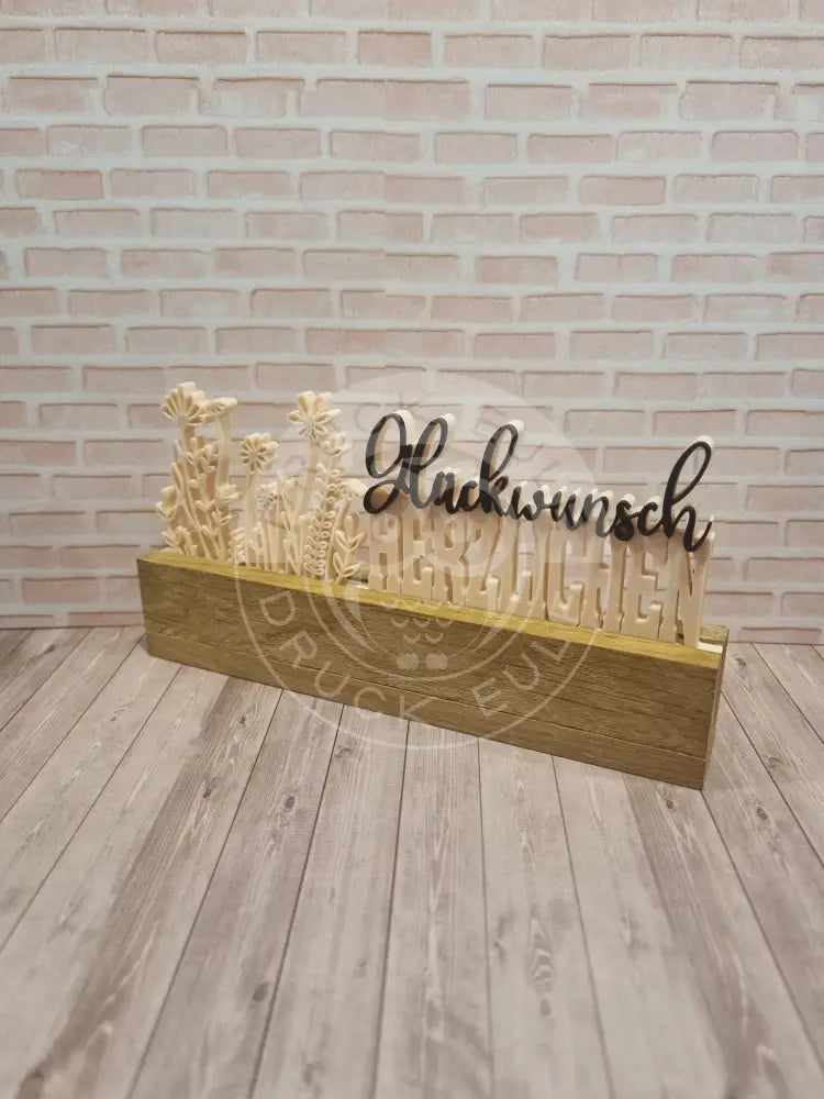 3D-Druck Herzlichen Glückwunsch rubon