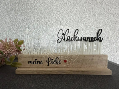 3D-Druck Herzlichen Glückwunsch weiss - rubon