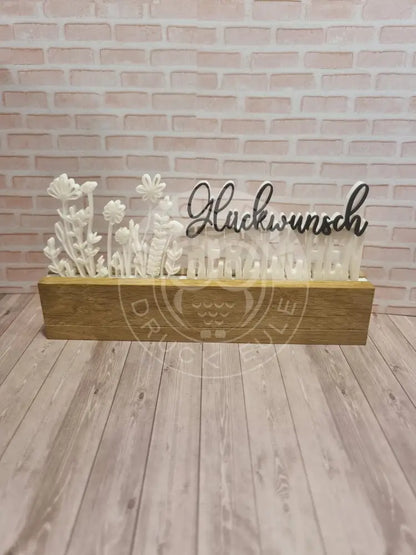 3D-Druck Herzlichen Glückwunsch weiss rubon
