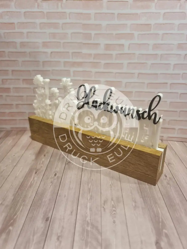 3D-Druck Herzlichen Glückwunsch weiss rubon