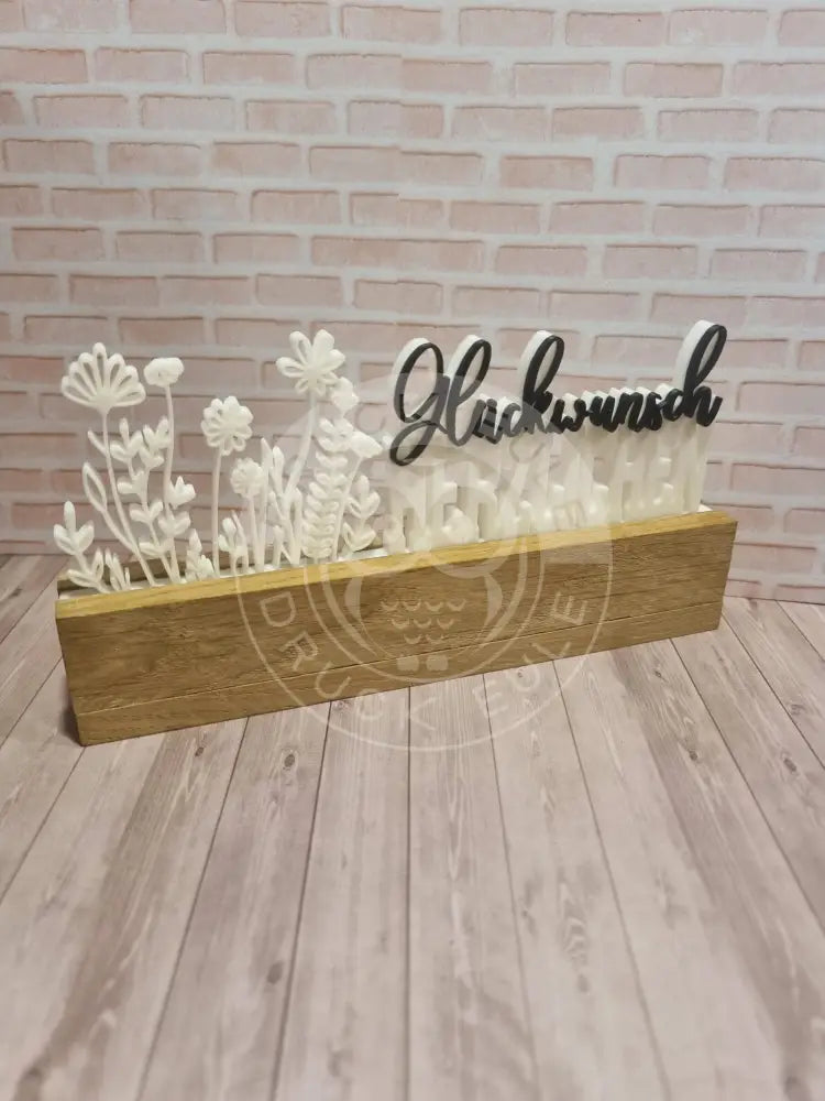 3D-Druck Herzlichen Glückwunsch weiss rubon