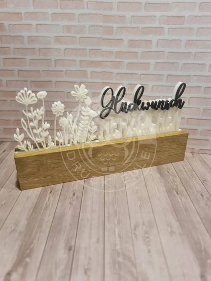 3D-Druck Herzlichen Glückwunsch weiss rubon