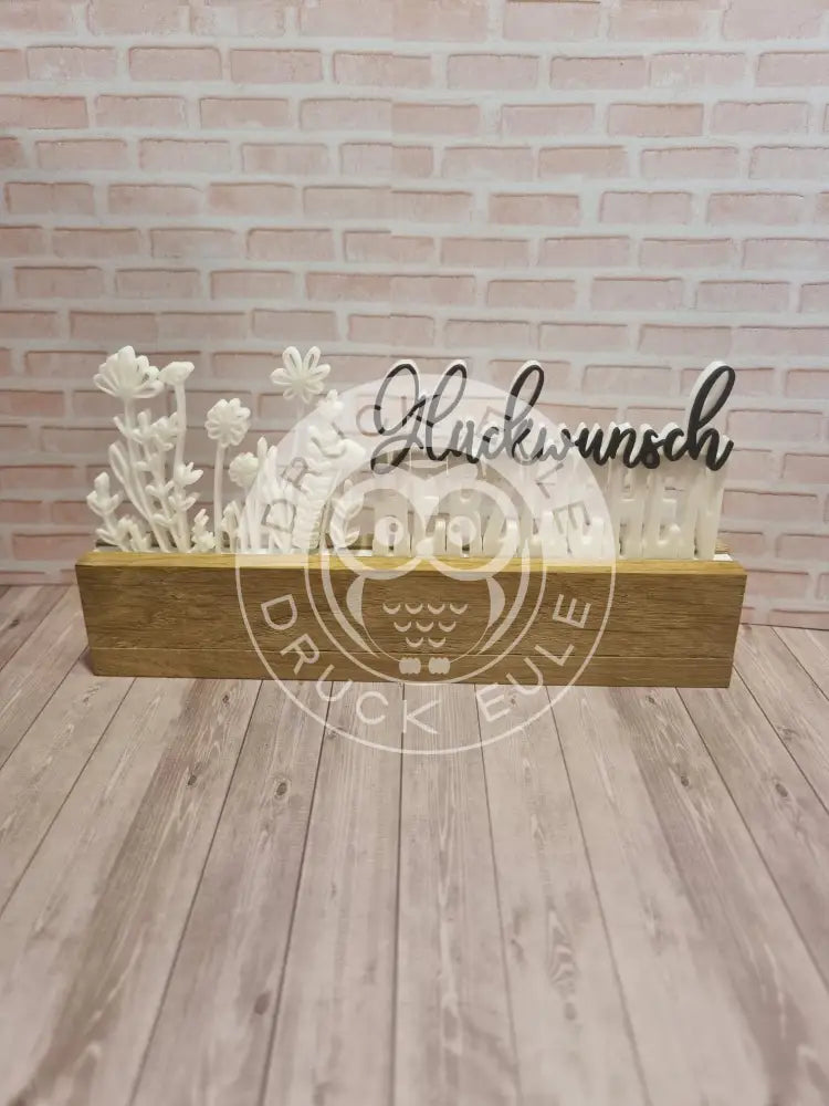 3D-Druck Herzlichen Glückwunsch weiss rubon