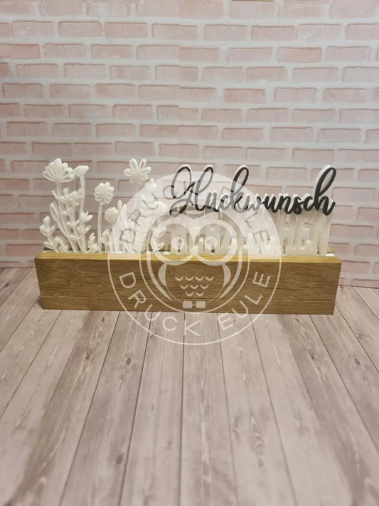 3D-Druck Herzlichen Glückwunsch weiss rubon