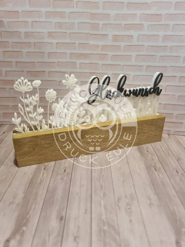 3D-Druck Herzlichen Glückwunsch weiss rubon