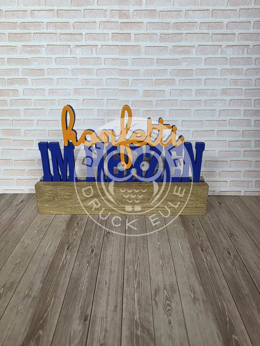 3D-Druck Konfetti im herzen (blau-orange) rubon