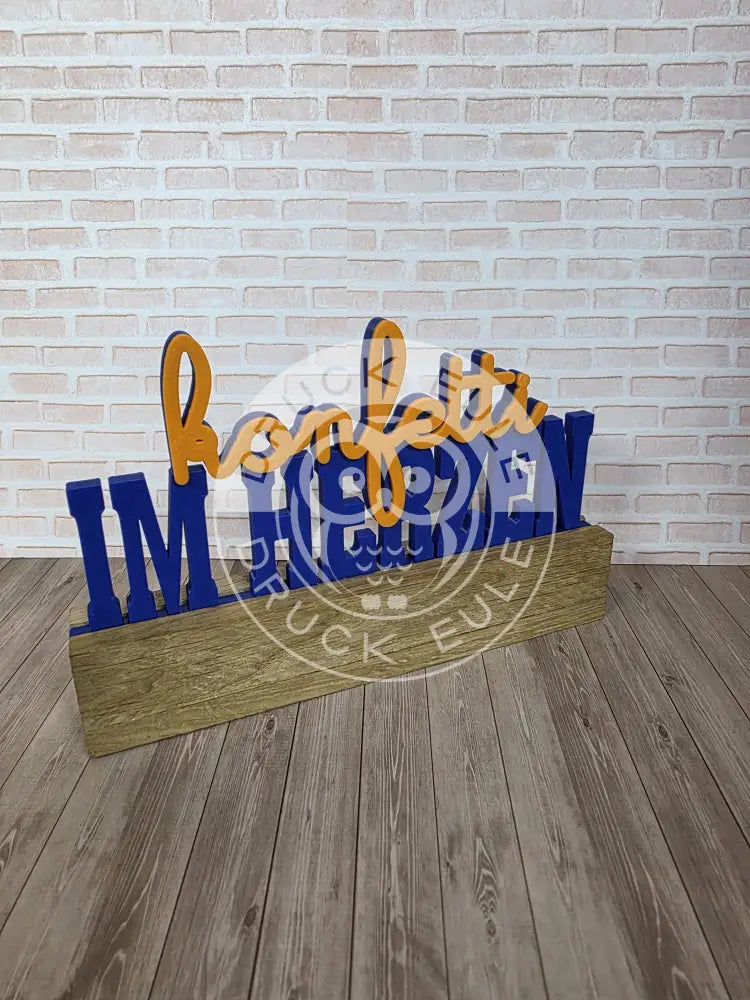 3D-Druck Konfetti im herzen (blau-orange) rubon