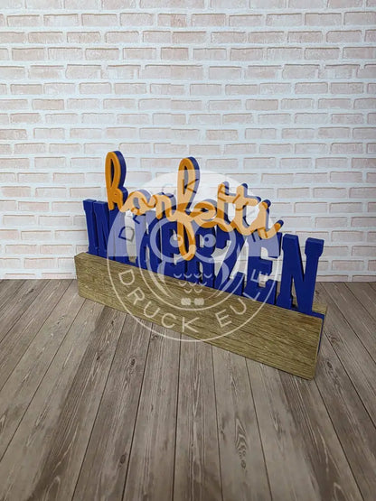 3D-Druck Konfetti im herzen (blau-orange) rubon