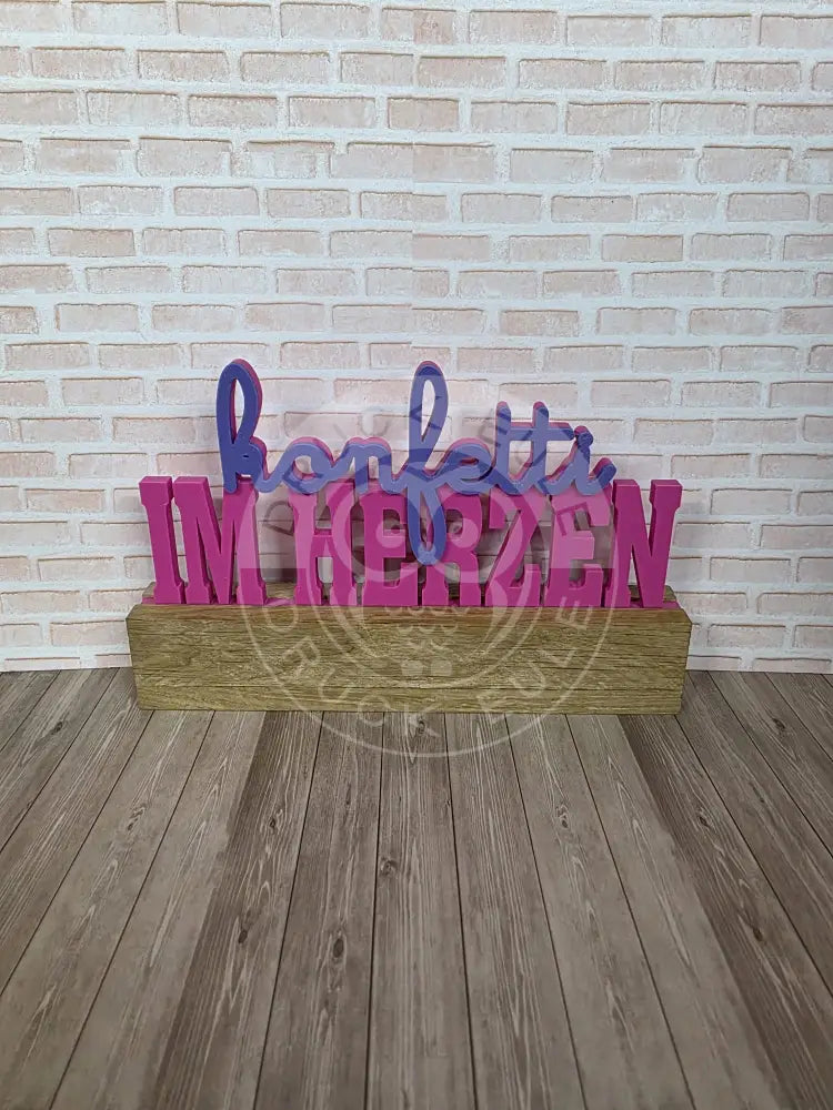 3D-Druck Konfetti im herzen (magenta-violett) rubon