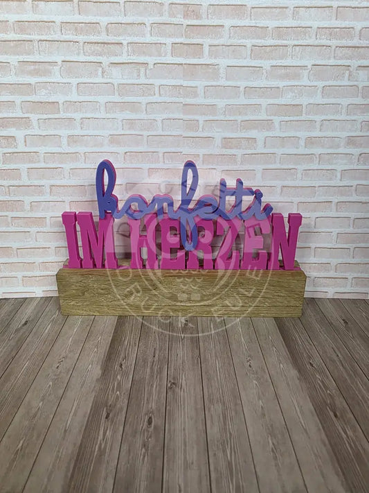 3D-Druck Konfetti im herzen (magenta-violett) rubon