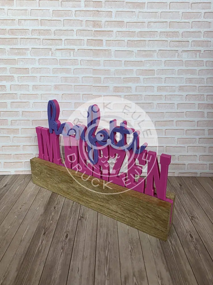 3D-Druck Konfetti im herzen (magenta-violett) rubon