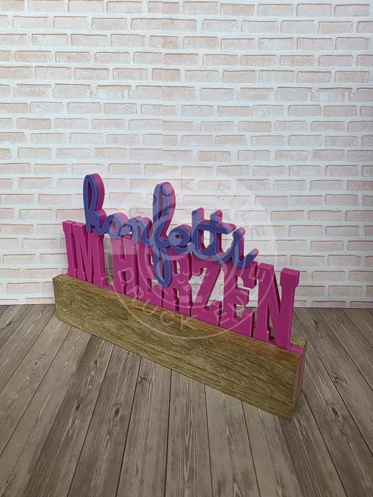 3D-Druck Konfetti im herzen (magenta-violett) rubon