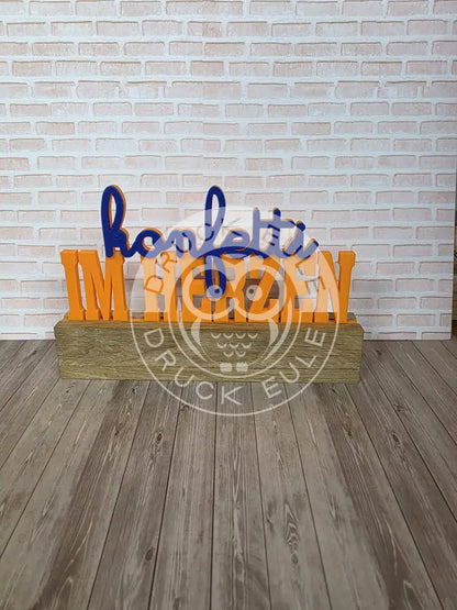 3D-Druck Konfetti im herzen (orange-blau) rubon