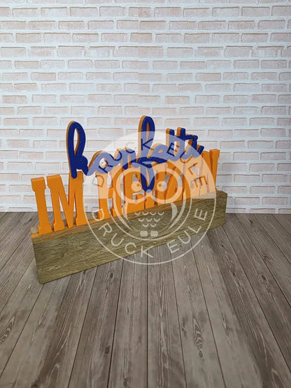 3D-Druck Konfetti im herzen (orange-blau) rubon