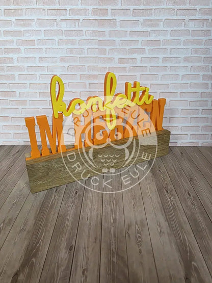 3D-Druck Konfetti im herzen (orange-gelb) rubon