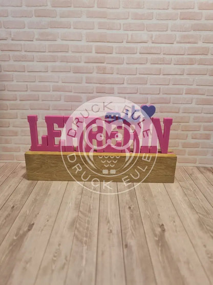 3D-Druck Lehrerin mit Herz (magenta) rubon