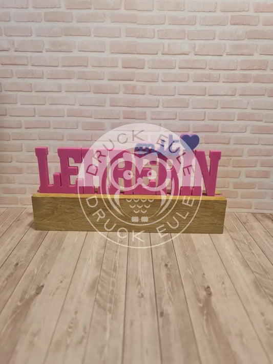 3D-Druck Lehrerin mit Herz (magenta) rubon