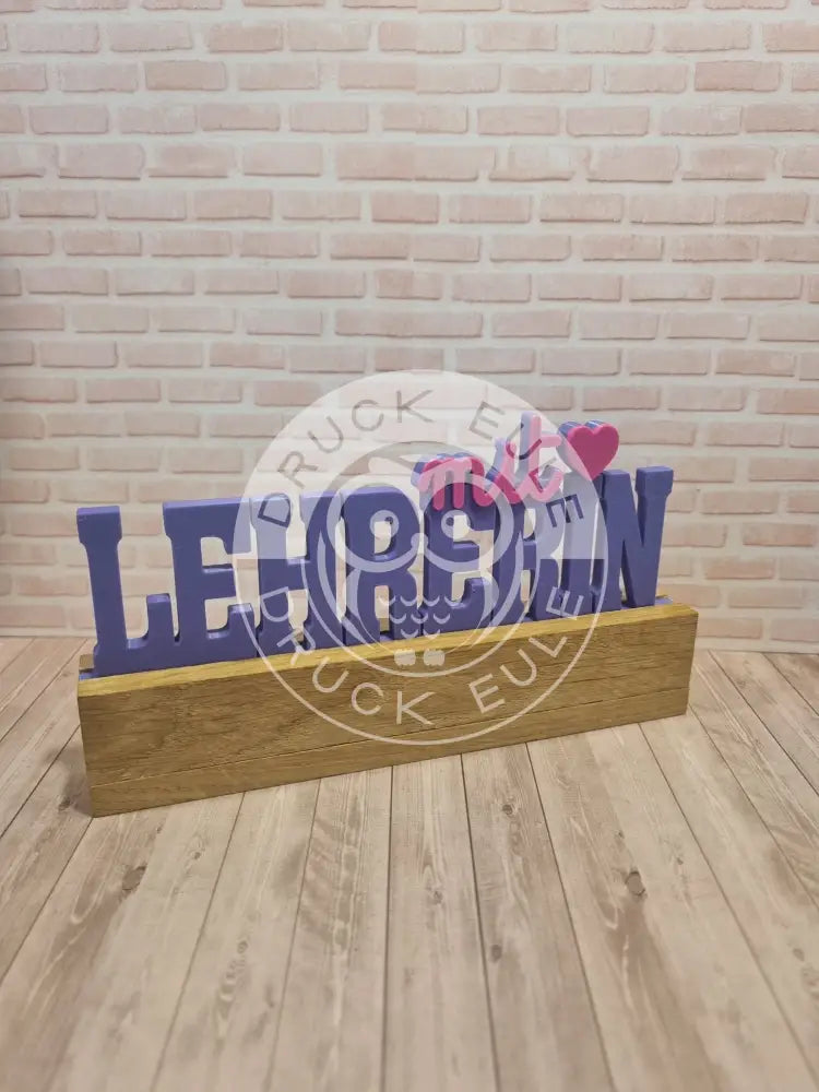 3D-Druck Lehrerin mit Herz (purple) rubon