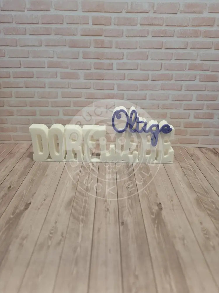 3D-Druck Schriftzug Dorfliebe Oltige rubon