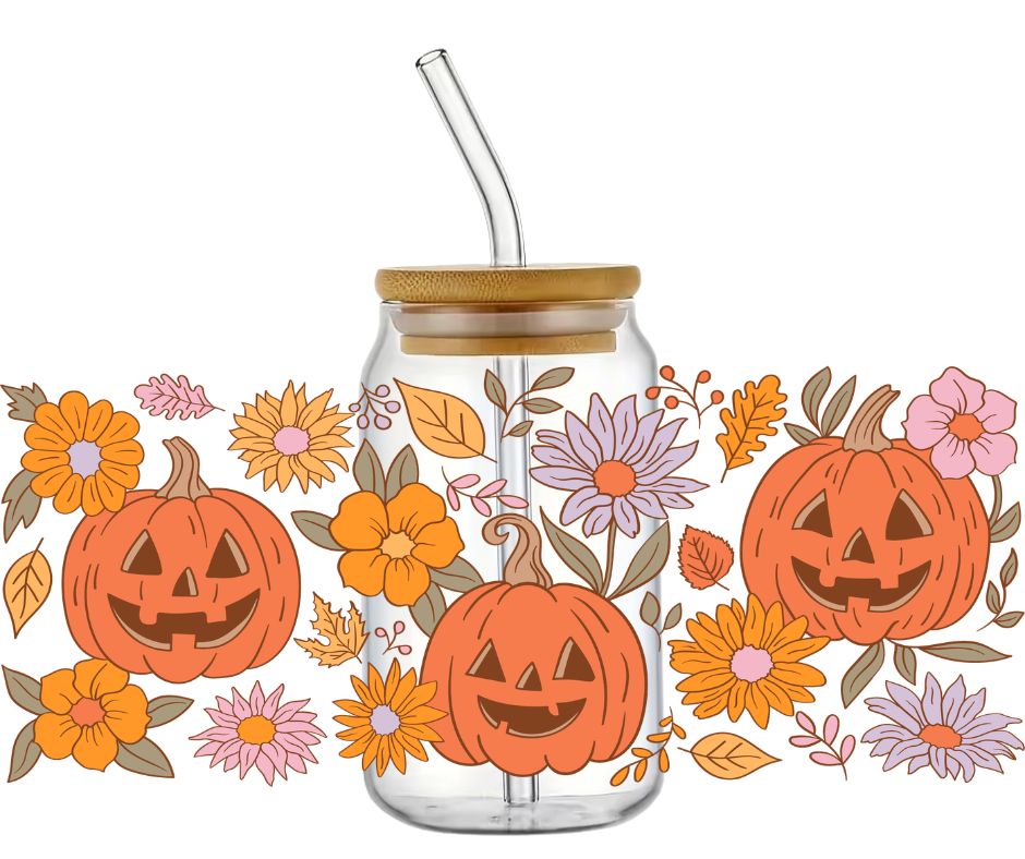 Rubon Trinkglas 240x100mm PUMPKINS_FLORAL_GT1