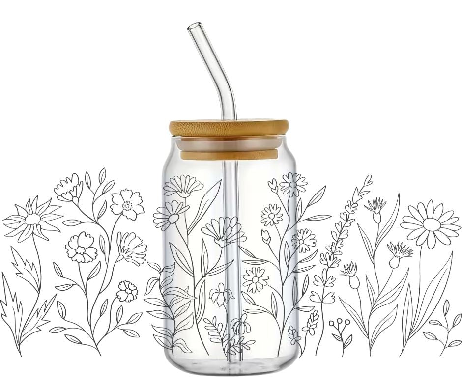 Rubon Trinkglas 240x100mm FLOWERS_FS1