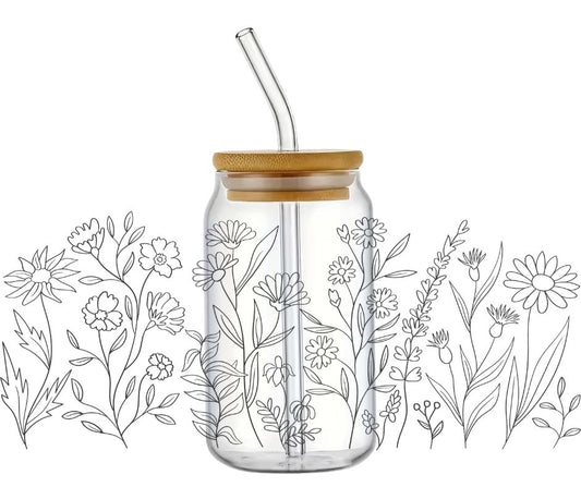 Rubon Trinkglas 240x100mm FLOWERS_FS1