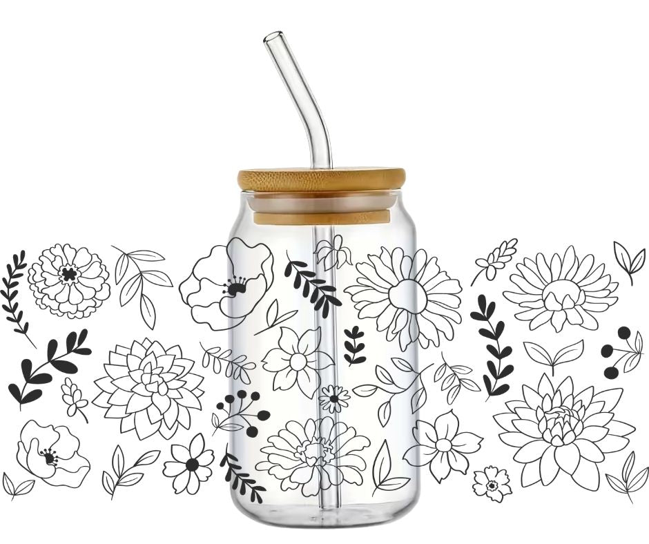 Rubon Trinkglas 240x100mm FLOWERS_FS2