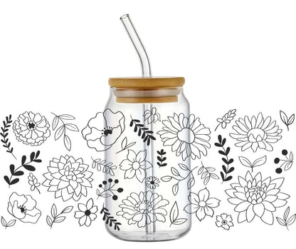 Rubon Trinkglas 240x100mm FLOWERS_FS2