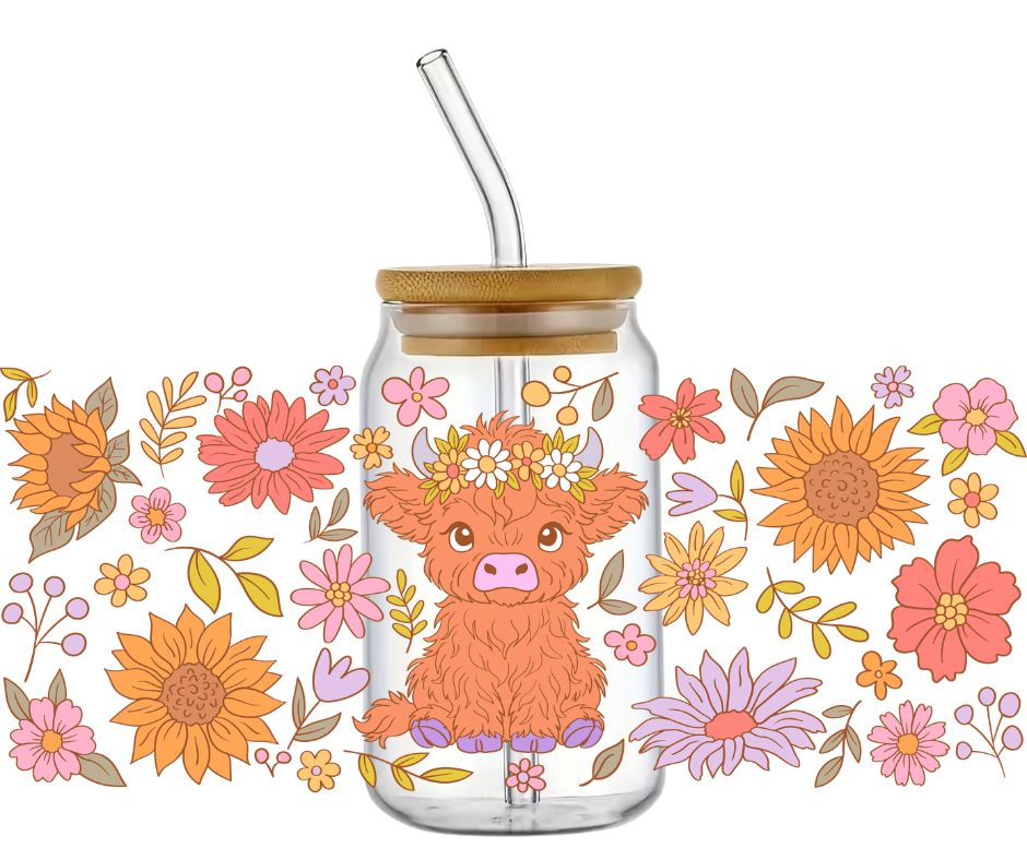 Rubon Trinkglas 240x100mm HIGHLAND_COW_D1