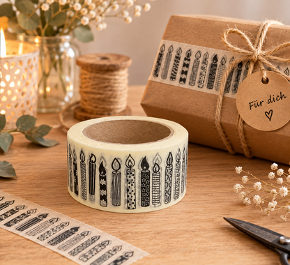 White paper masking tape for candles
