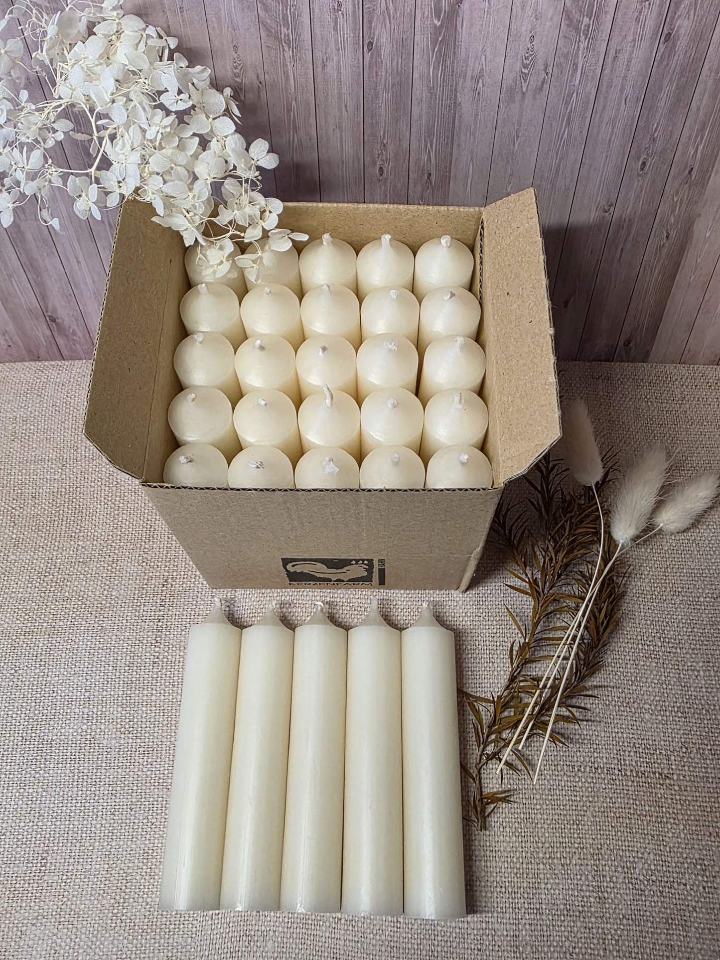 Kerzen 100x22mm Elfenbein Box