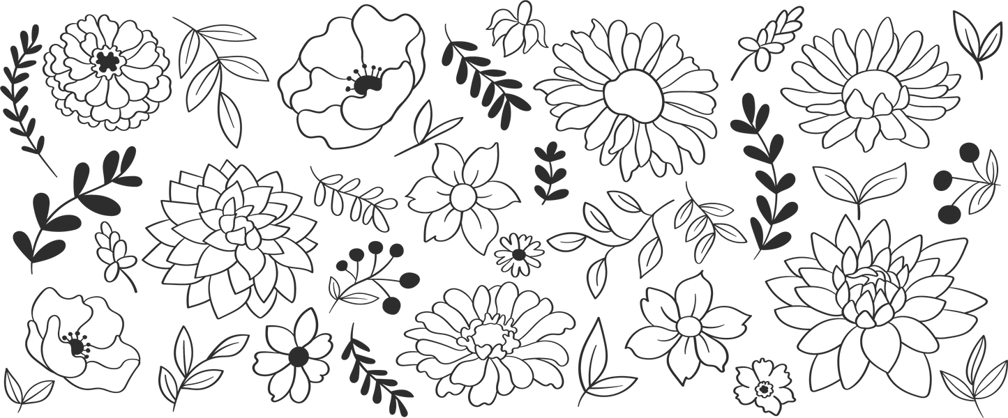 Rubon Trinkglas 240x100mm FLOWERS_FS2