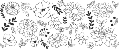 Rubon Trinkglas 240x100mm FLOWERS_FS2