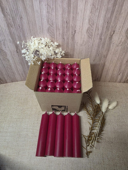Kerzen 100x22mm Himbeerrot Box