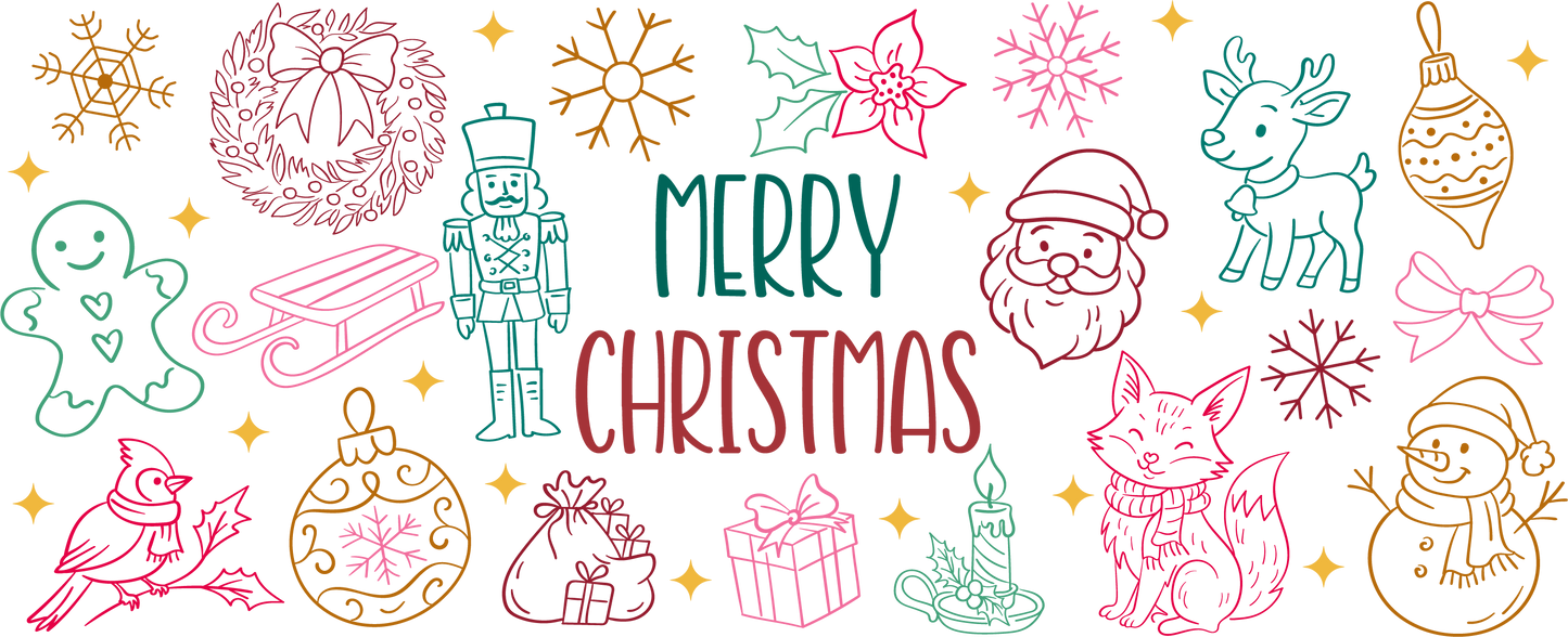 Rubon Trinkglas 240x100mm MERRY_XMAS_DDL1