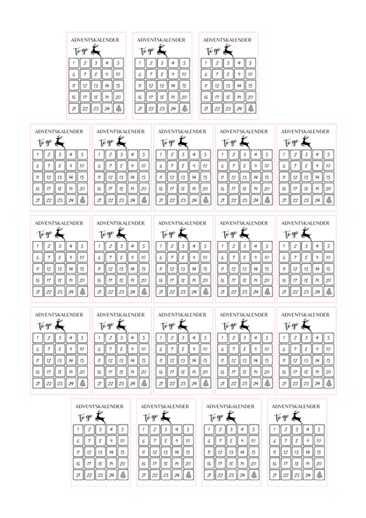 Sticker Streichholz Adventskalender