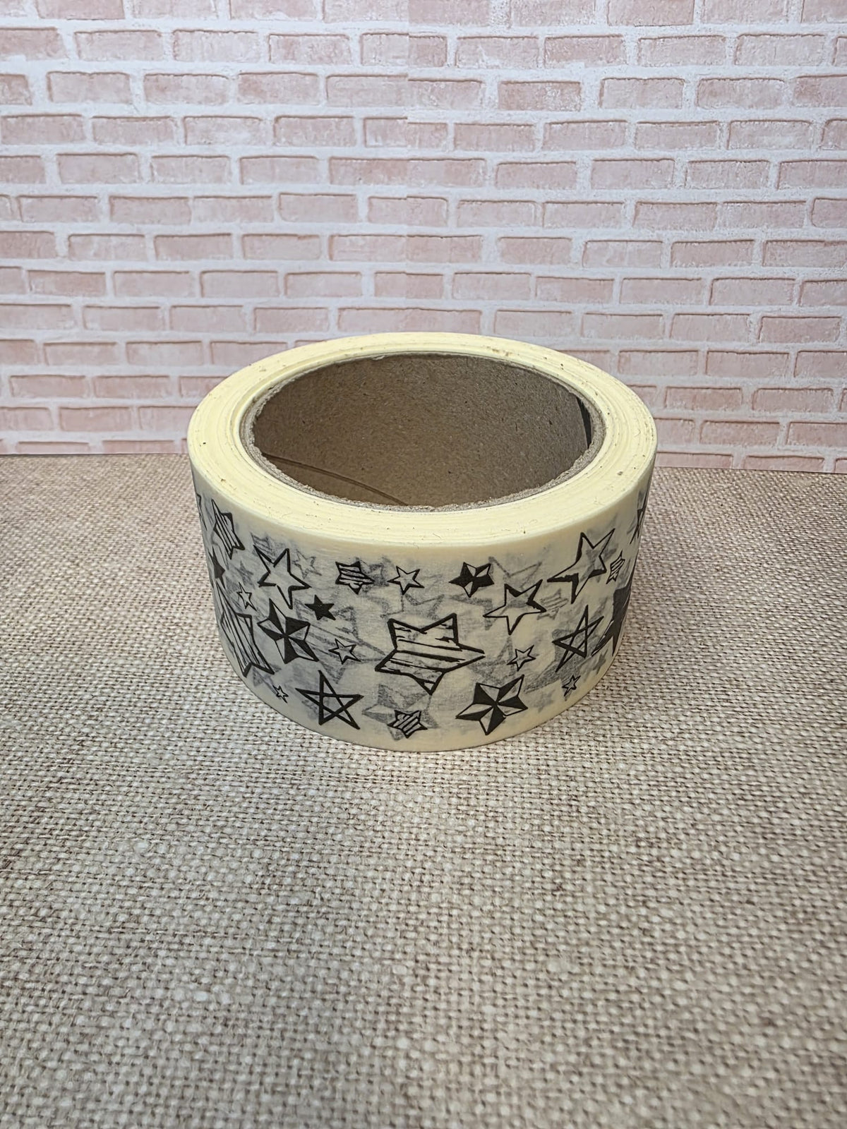Papierklebeband weiss Sterne gross