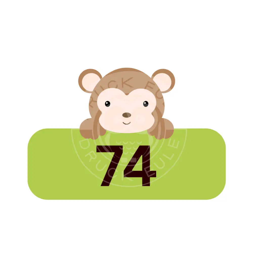 Bügelbild Affe 56-74 als DTF-Textiltransfer