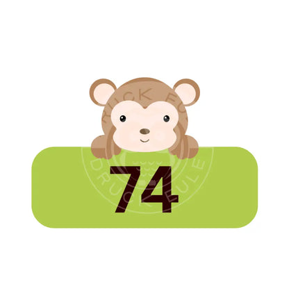 Bügelbild Affe 56-74 als DTF-Textiltransfer