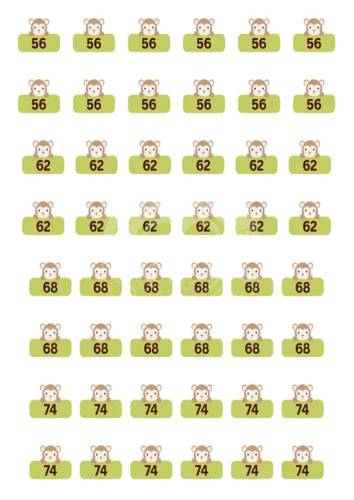 Bügelbild Affe 56-74 als DTF-Textiltransfer