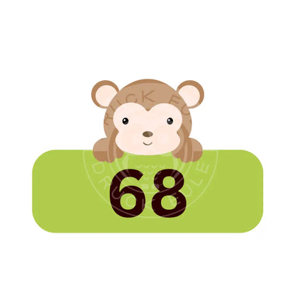 Bügelbild Affe 56-74 als DTF-Textiltransfer