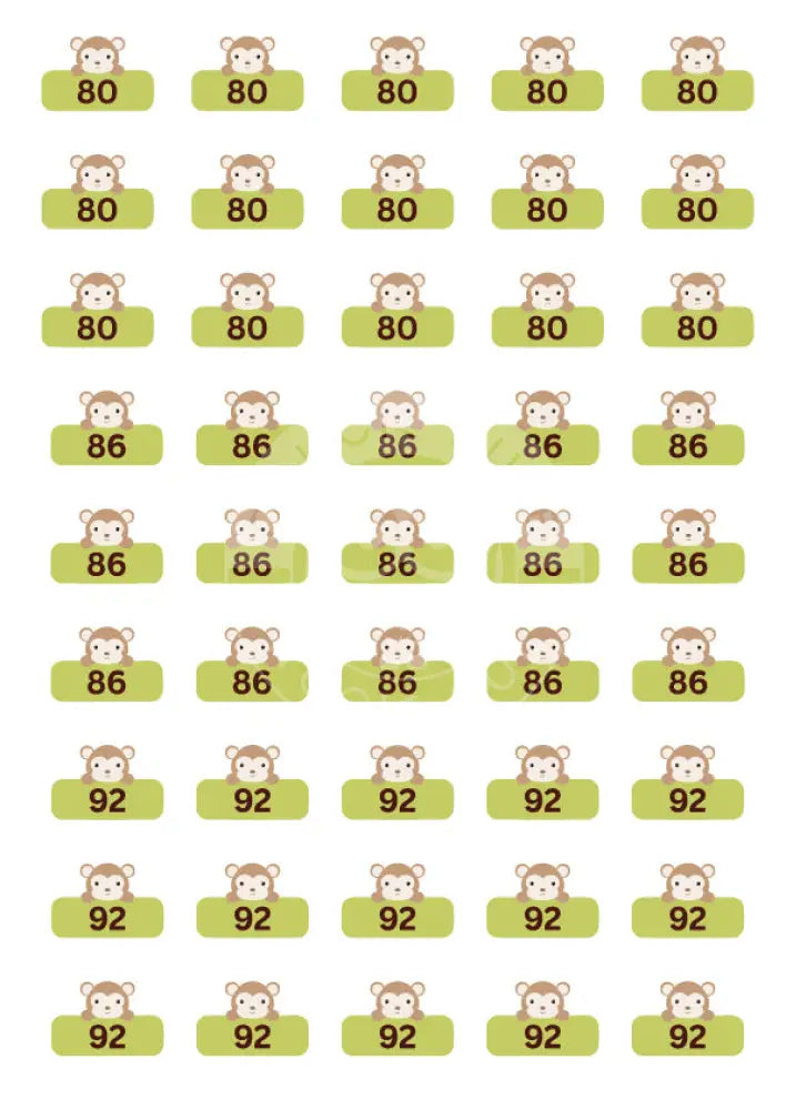 Bügelbild Affe 80-92