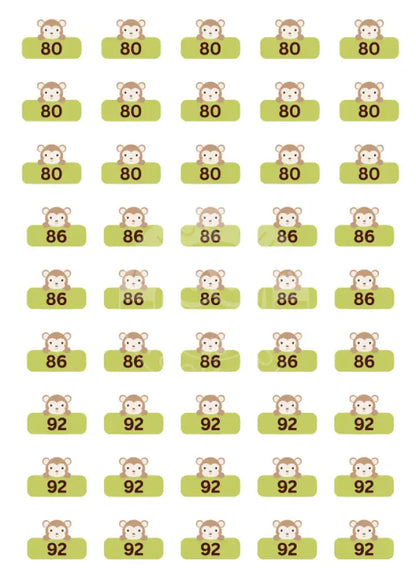 Bügelbild Affe 80-92