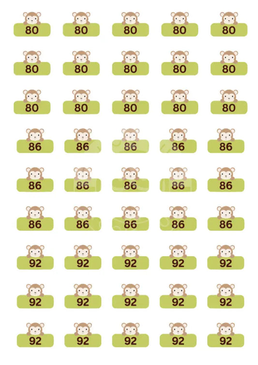 Bügelbild Affe 80-92