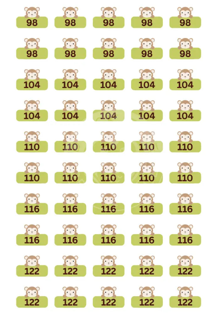 Bügelbild Affe 98-122