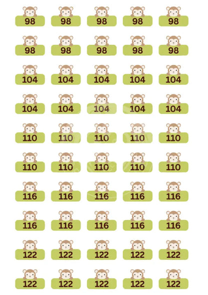 Bügelbild Affe 98-122