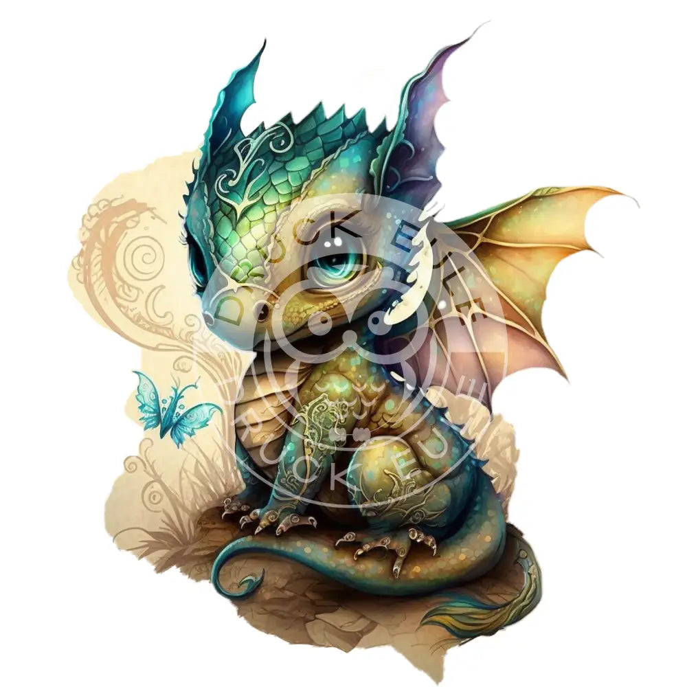 Bügelbild Baby Drachen 37.1-2A