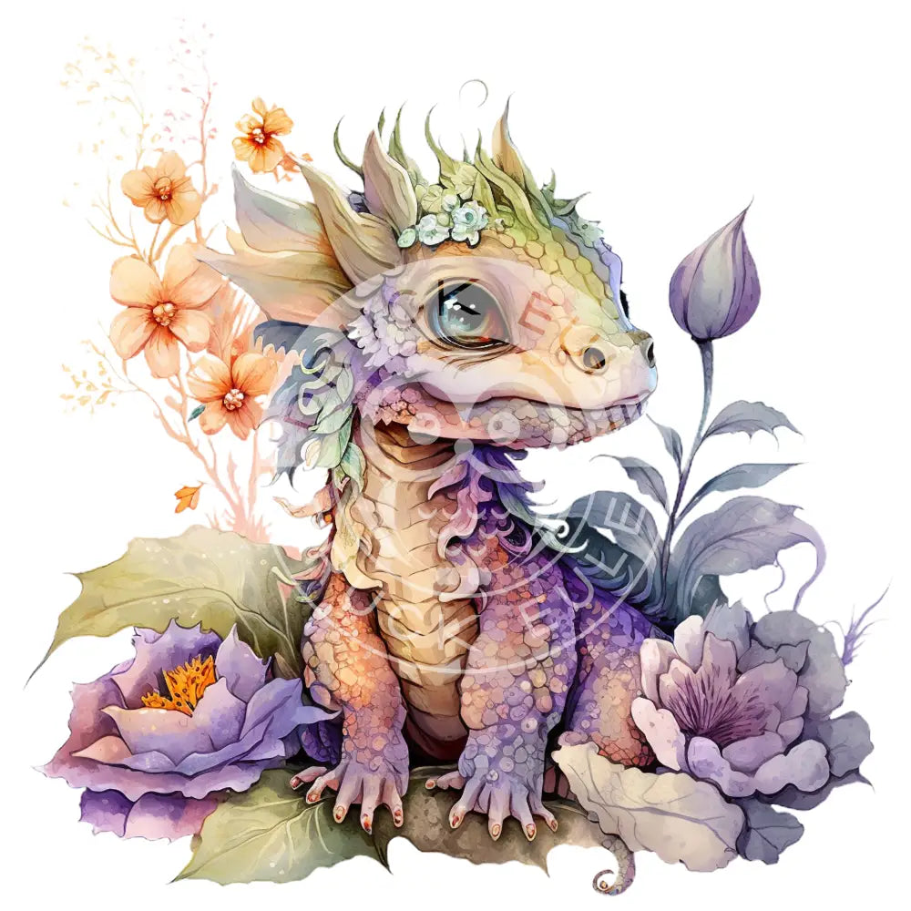 Bügelbild Baby Drachen 37.4-11A