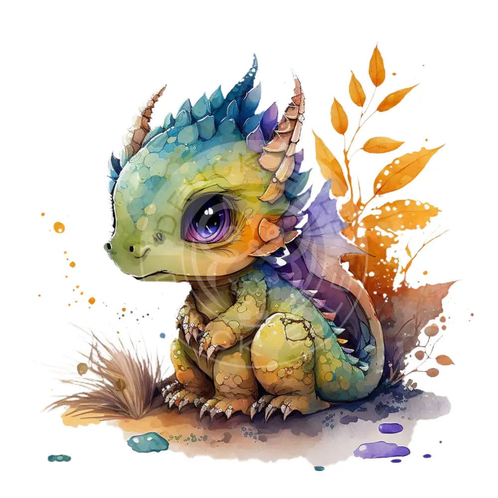 Bügelbild Baby Drachen 37.4-18A